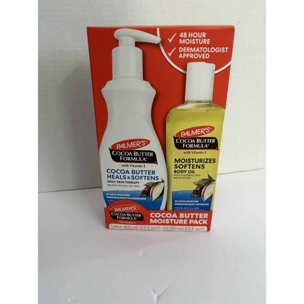 Palmer's Cocoa Butter Lotion 13.5 oz & Body Oil 8.5 oz Vitamin E Moisture Set